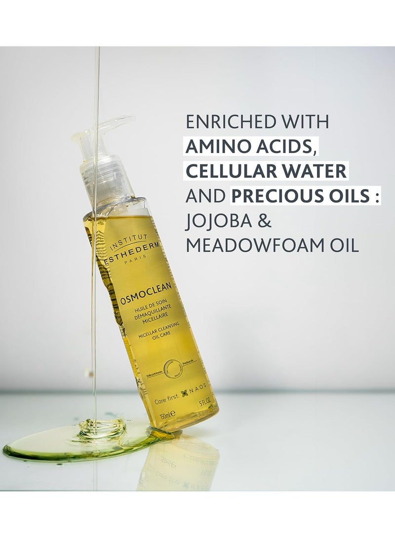Institut Esthederm - Micellar Cleansing Oil Care : Cleansing & Removes make-up, impurities and UV filters, Cellular Water, Non-greasy effect, All Skins Types. 150mL 5 FL.OZ