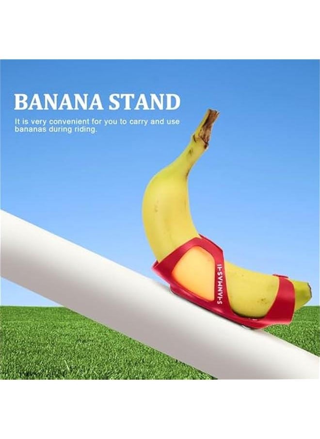 Bottle Holder | Aluminum Alloy Banana Cup Holder | Bike Motorcycle Mini Bottle Stand, Easy to Install Banana Holder, Banana Holder with 2 Screws, for Cycling, Red, WV4RKL557QMO77TQE2LK