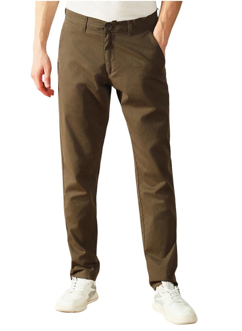 Forest Green Chinos for Men - Slim Fit, Trendy, 100% Cotton