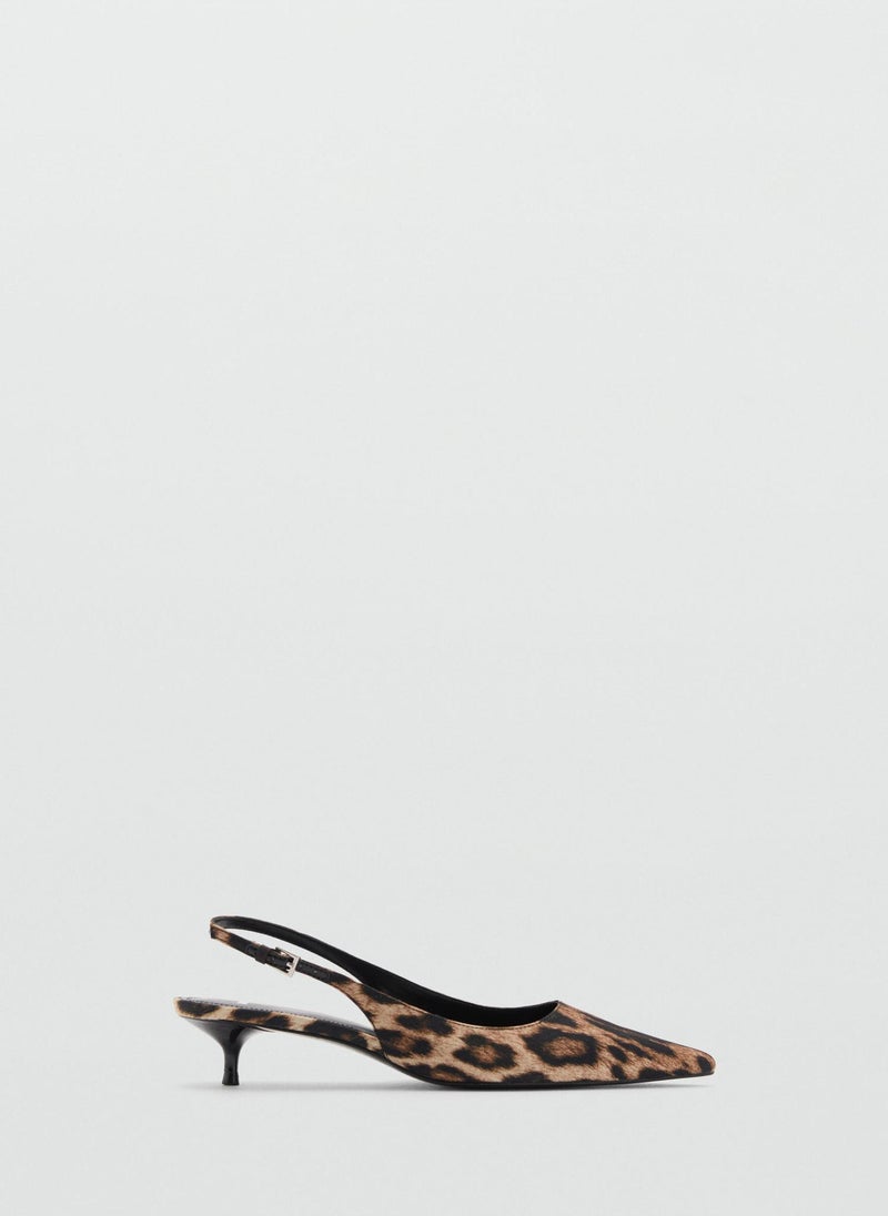 Casual Leopard-Print Heeled Shoes