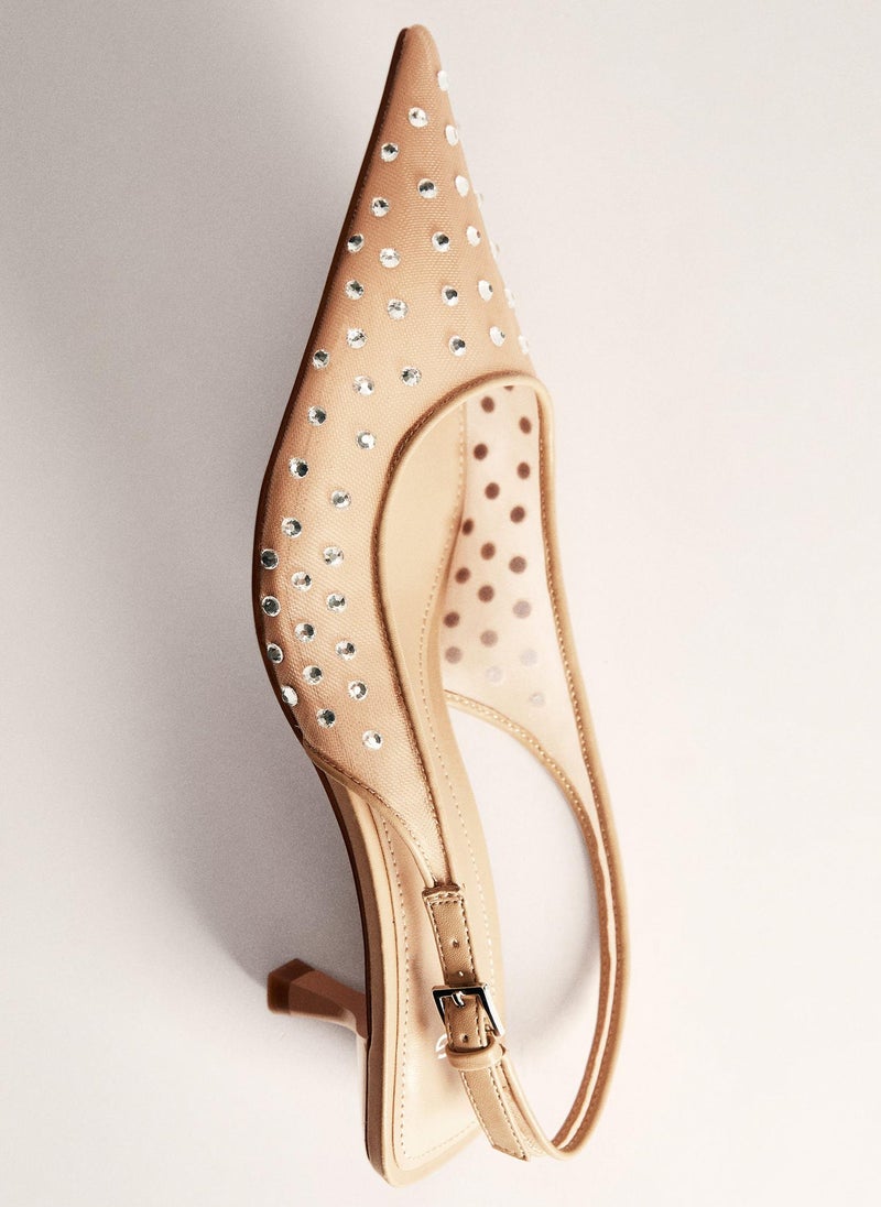 Casual Crystal Heel Shoe