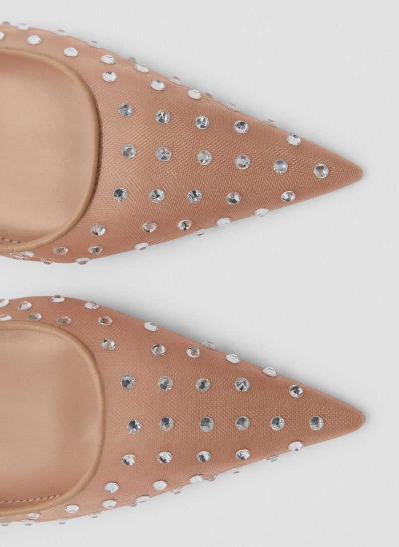 Casual Crystal Heel Shoe