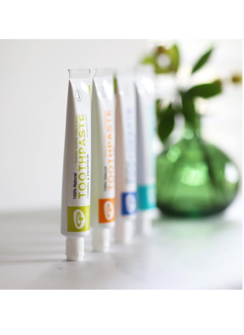 Fennel and Propolis Toothpaste 50ml 100 Natural Non Mint Toothpaste for Adults Certified Organic Dental Care Fluoride Free and SLS Free Toothpaste for Sensitive Gums Cruelty Free