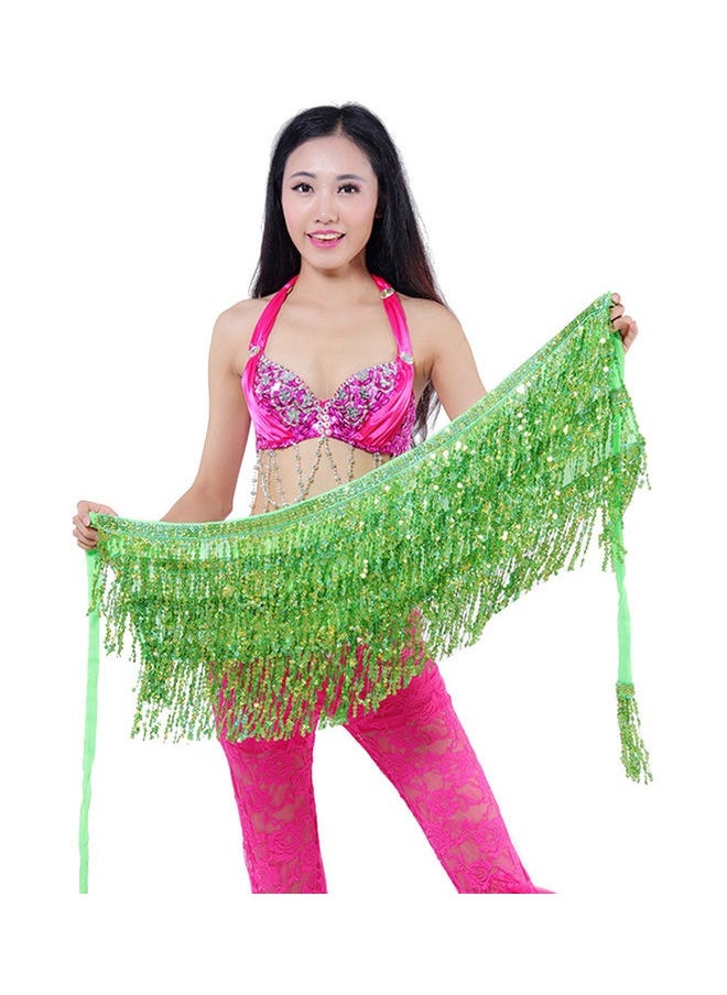 Belly Dance Dancer Costume Sequins Tassels Fringes Hip Scarf Belt Waist Skirt 20 x 10 x 20cm