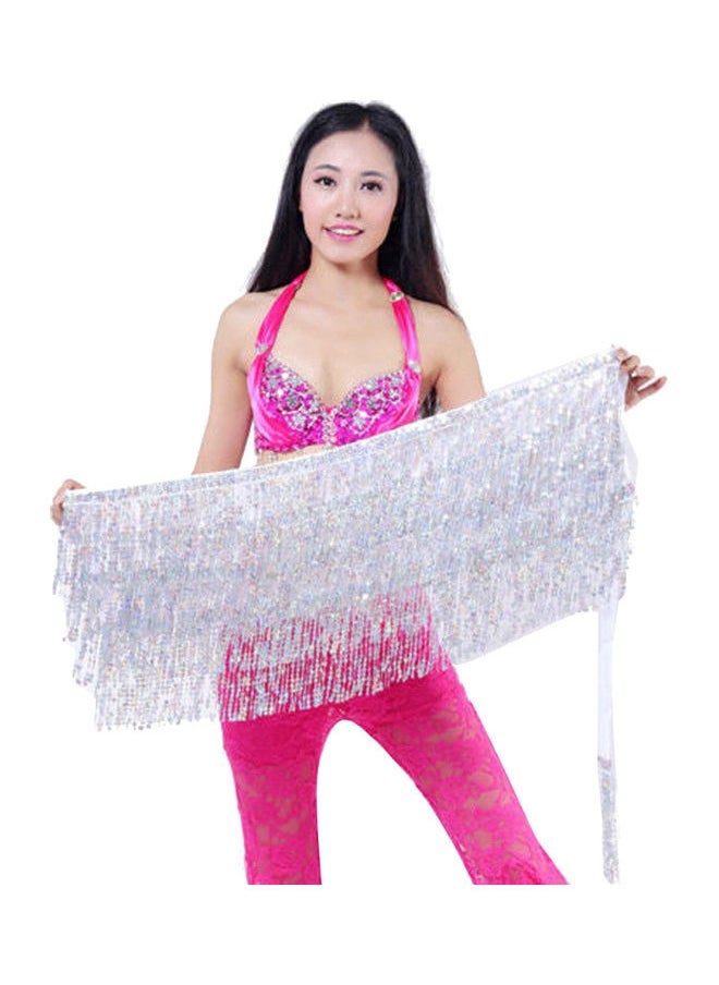 Belly Dance Dancer Costume Sequins Tassels Fringes Hip Scarf Belt Waist Skirt 20 x 10 x 20cm