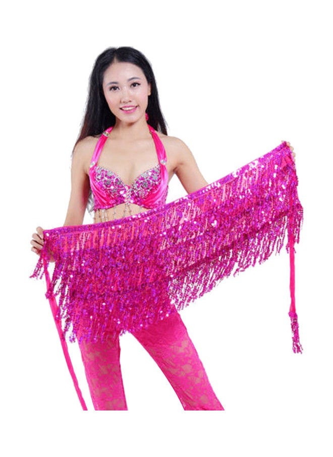 Belly Dance Dancer Costume Sequins Tassels Fringes Hip Scarf Belt Waist Skirt 20 x 10 x 20cm