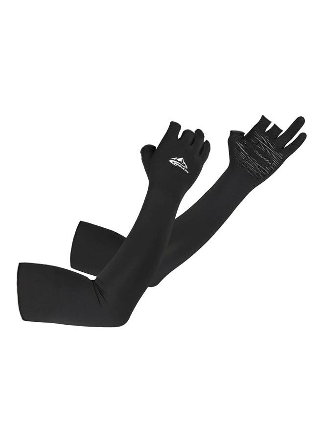 UV Protected Cooling Arm Sleeves With Ergonomic Finger M