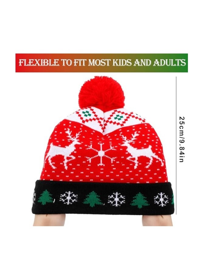 Christmas Light-Up Beanie Hat–Soft And Warm Winter Cap For Holiday Parties,Christmas Events And Gift Giving–Unisex Design For Adults And Kids–Perfect For Winter Celebrations