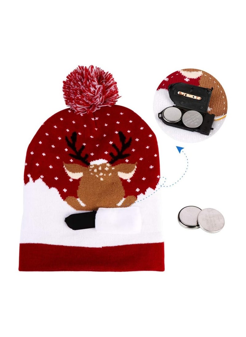 Christmas Light-Up Beanie Hat–Soft And Warm Winter Cap For Holiday Parties,Christmas Events And Gift Giving–Unisex Design For Adults And Kids–Perfect For Winter Celebrations