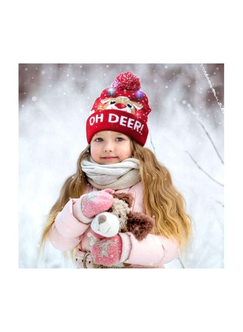 Christmas Light-Up Beanie Hat–Soft And Warm Winter Cap For Holiday Parties,Christmas Events And Gift Giving–Unisex Design For Adults And Kids–Perfect For Winter Celebrations