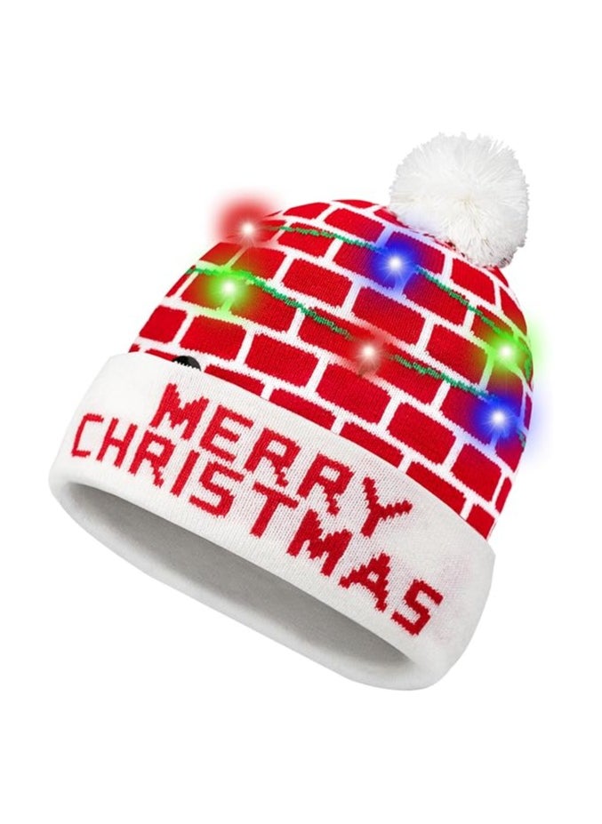 Christmas Light-Up Beanie Hat–Soft And Warm Winter Cap For Holiday Parties,Christmas Events And Gift Giving–Unisex Design For Adults And Kids–Perfect For Winter Celebrations