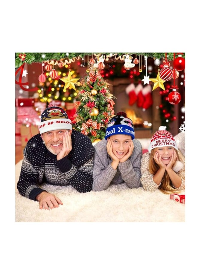 Christmas Light-Up Beanie Hat–Soft And Warm Winter Cap For Holiday Parties,Christmas Events And Gift Giving–Unisex Design For Adults And Kids–Perfect For Winter Celebrations