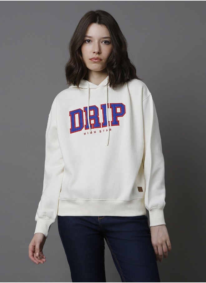 Women Off White Sweatshirt