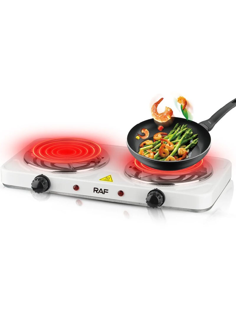 Electric Stove 1000+1000 Watts cooking hot plate with temperature control overheat protection electric cooker 2000 watts