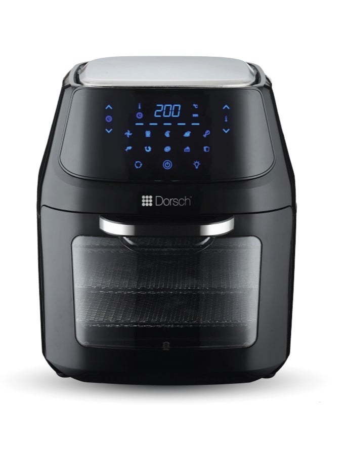 Danish Design Air Fryer Oven, 1800W, 16L Capacity, 10 Cooking Programs (Fry, Grill, Bake), Digital Touch Screen, Rapid Heating, No Preheat, Non-Stick, Auto Shut-Off, Removable Drip Tray, Easy-Clean, Energy Efficient