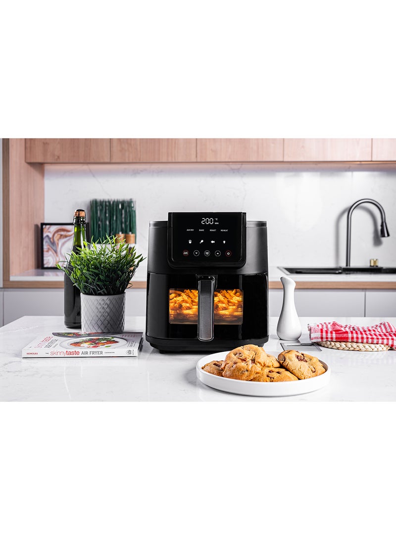 Air Fryer Slim L, 5L Large Basket, Space-Saving Slim Design, Air Fry, Bake, Reheat, with 5 Presets, Clear Window & Internal Light, AFS100, Black, 1500 Watts, 2 Years limited Warranty 5 L 1500 W Slim Black