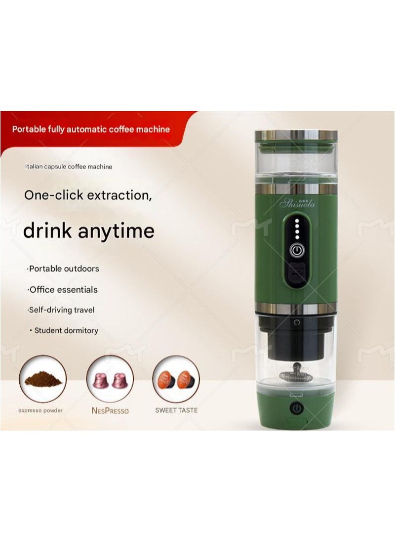 Handheld portable milk frother dual-purpose Italian coffee machine with wireless heating Italian espresso pot, 7500mAh Battery, Heated and Cold Water Extraction Modes