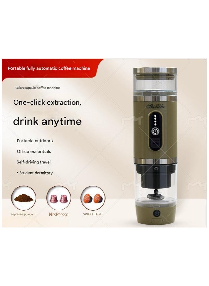 Handheld portable milk frother dual-purpose Italian coffee machine with wireless heating Italian espresso pot, 7500mAh Battery, Heated and Cold Water Extraction Modes