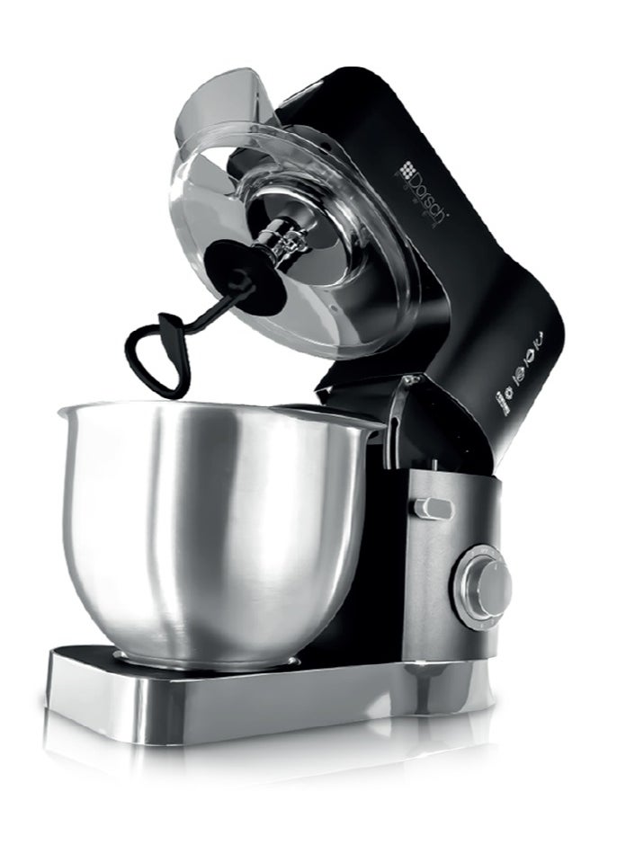 Danish Design Stand Mixer | 1200W Powerful Motor | 5L Stainless Steel Bowl | 8 Speed Settings + Pulse | Versatile Attachments for Dough, Whisking & Mixing | Anti-Slip Suction Feet | Durable and Easy-to-Clean | Compact & Modern Design | Overload Protection