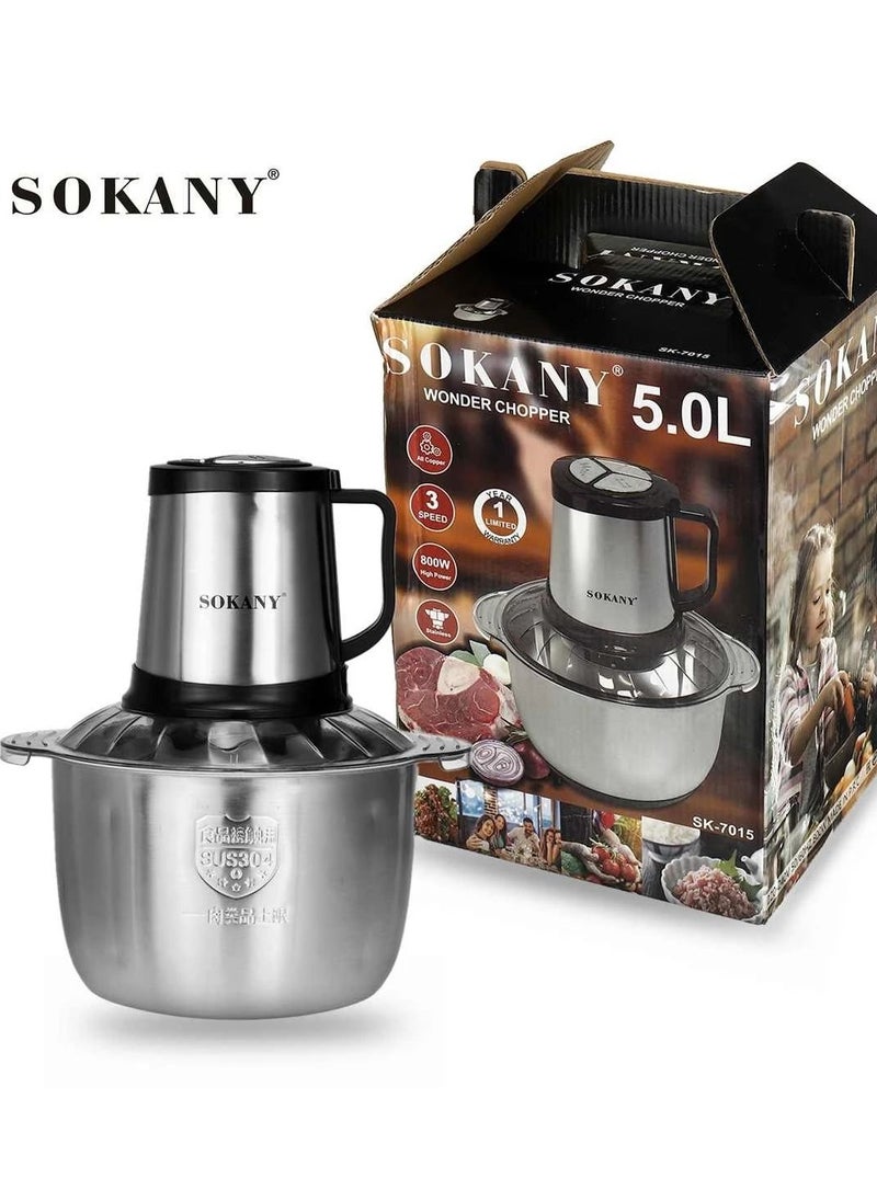 Sokany Economical Hopper Grinder 800w 5L Multi-function Electric Meat Grinder SK-7015