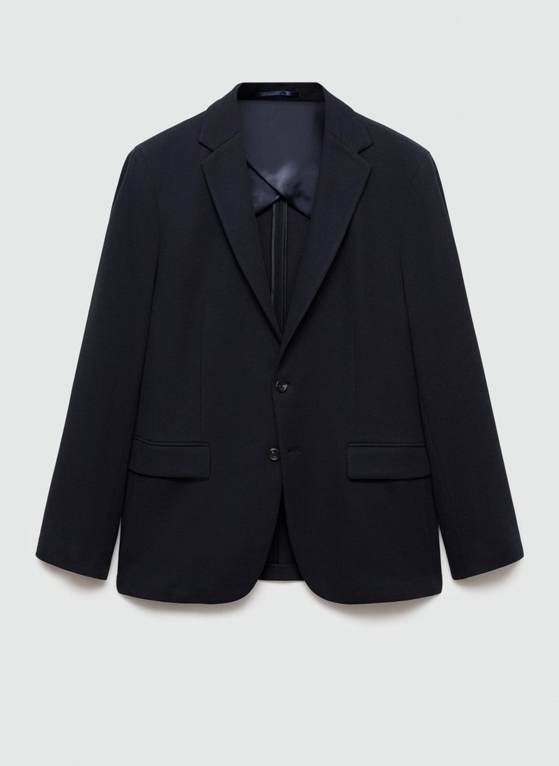 Slim Fit Micro Structured Tailored Jacket