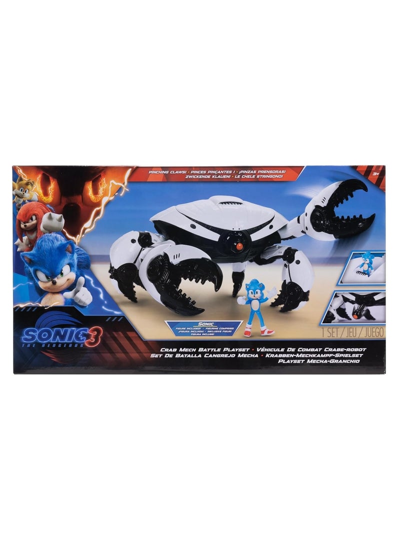 Sonic 3 Movie 2.5 Fig Crab Mech Battle Playset