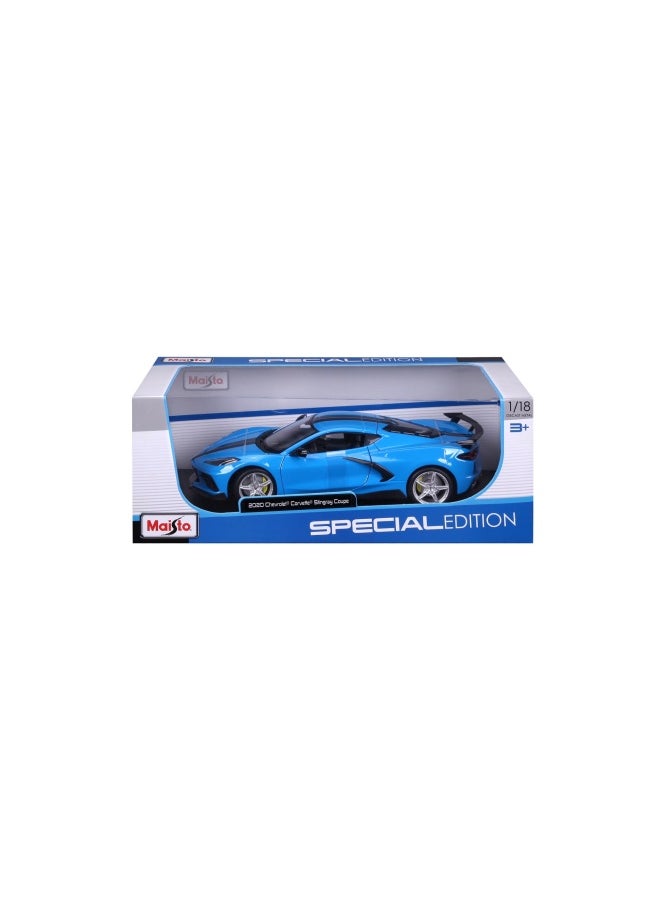 Maisto Chevrolet Corvette Stingray Coupe 2020 Diecast Car (1:18, Blue)