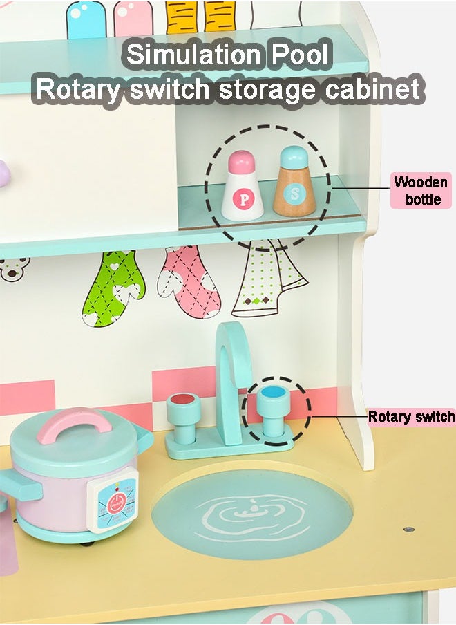 Kids Home Kitchen Toys Refrigerator Kit Big Toy Kitchen Set Early Educational Cooking Pretend Play