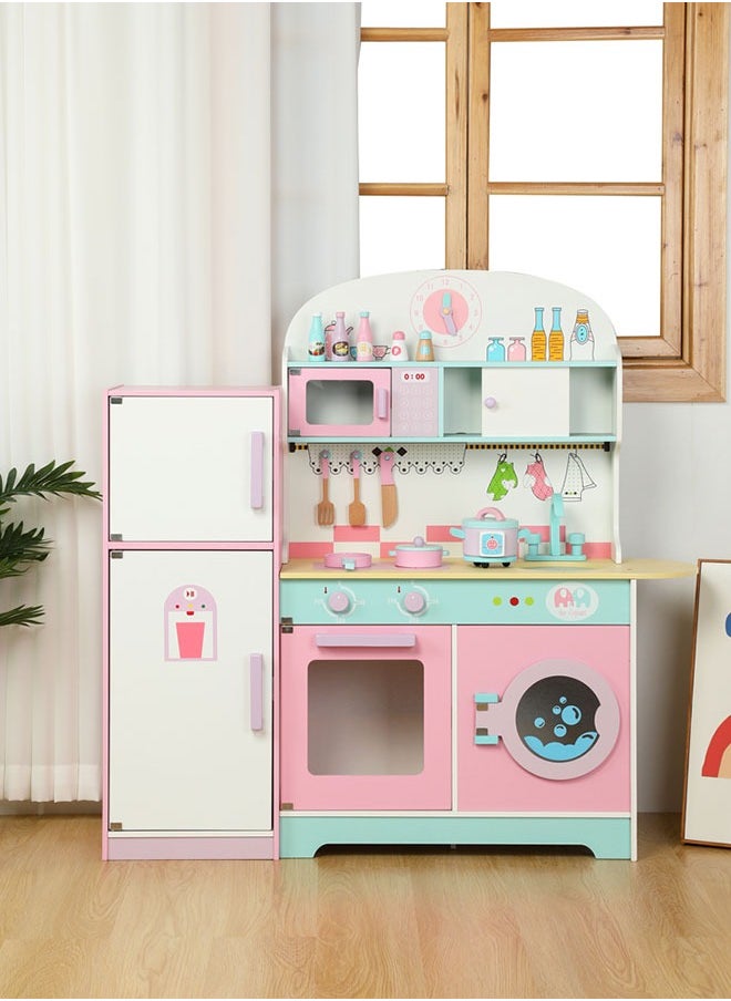 Kids Home Kitchen Toys Refrigerator Kit Big Toy Kitchen Set Early Educational Cooking Pretend Play