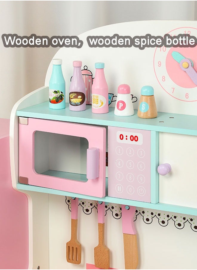 Wooden Educational Toy Simulation Pretend Play Cooking Set Kids Furniture Decoration Kitchen Refrigerator Toys