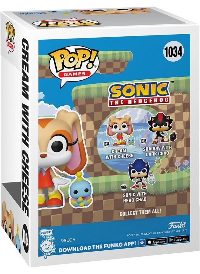 Funko POP! Games Sonic the Hedgehog Cream with Cheese Vinyl Figure Set (9.53 cm)