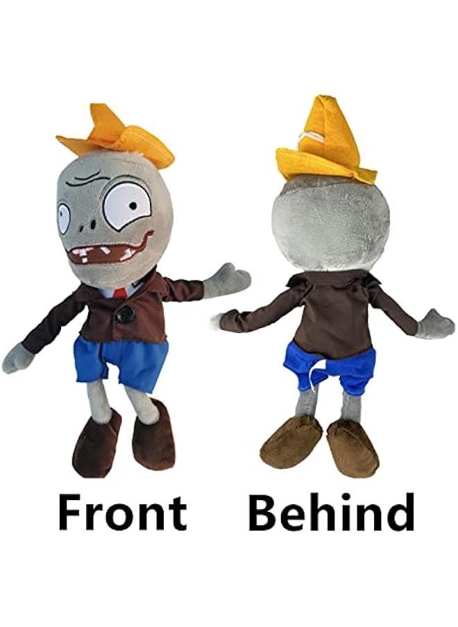 3 PCS Plants and Zombies Conehead Plush Sets Toy, 1 2 Stuffed Soft Newspaper Zombie Doll, Mummy PVZ Figure Doll New