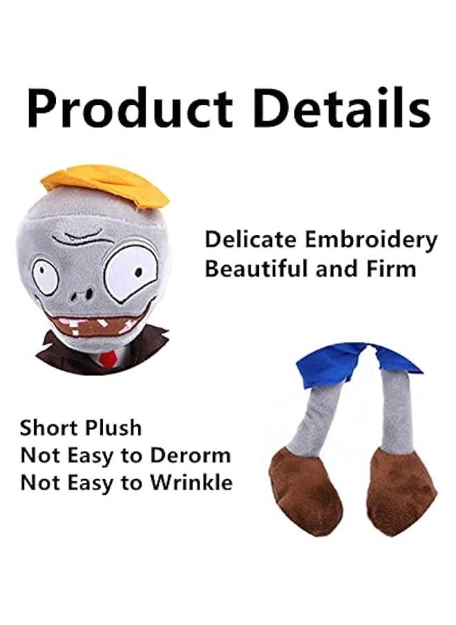 3 PCS Plants and Zombies Conehead Plush Sets Toy, 1 2 Stuffed Soft Newspaper Zombie Doll, Mummy PVZ Figure Doll New