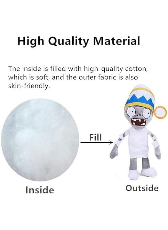 3 PCS Plants and Zombies Plush Buckethead Zombie Sets Toy Purple, 1 2 Stuffed Soft Missile Zombie Imp Doll, Barrel Buckethead Zombies PVZ Plush Figure Doll New
