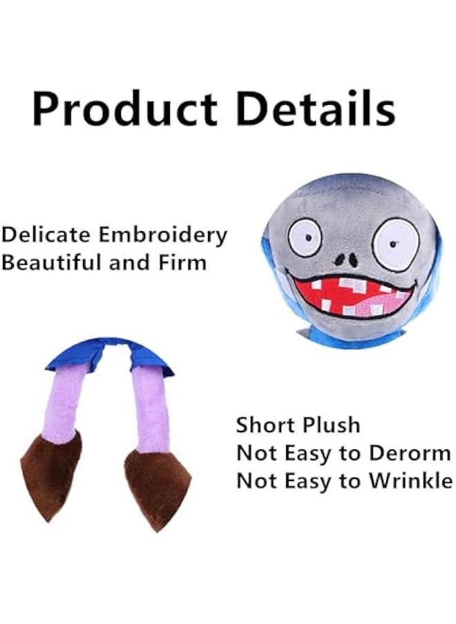 3 PCS Plants and Zombies Plush Buckethead Zombie Sets Toy Purple, 1 2 Stuffed Soft Missile Zombie Imp Doll, Barrel Buckethead Zombies PVZ Plush Figure Doll New