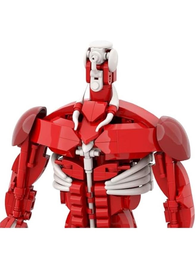 Attack on Titan Building Block Toys, Colossus Titan Cool Red Action Figure Adventure World Creative Models for Display Collection, Suitable for Adults Boys Girls Fans Kids Aged 6+ (953 PCS)