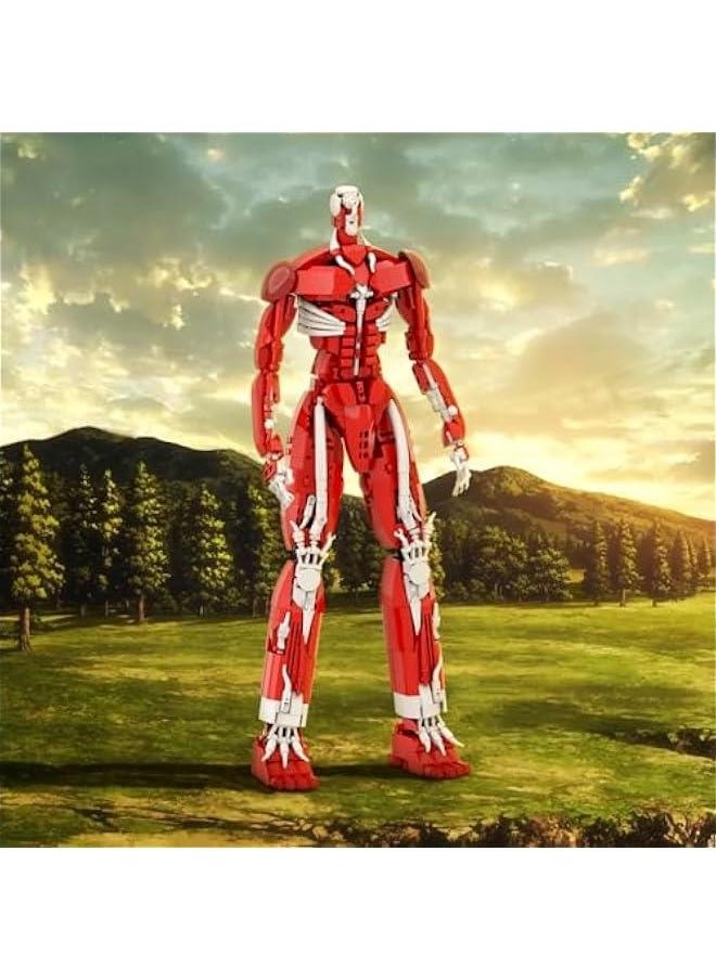 Attack on Titan Building Block Toys, Colossus Titan Cool Red Action Figure Adventure World Creative Models for Display Collection, Suitable for Adults Boys Girls Fans Kids Aged 6+ (953 PCS)