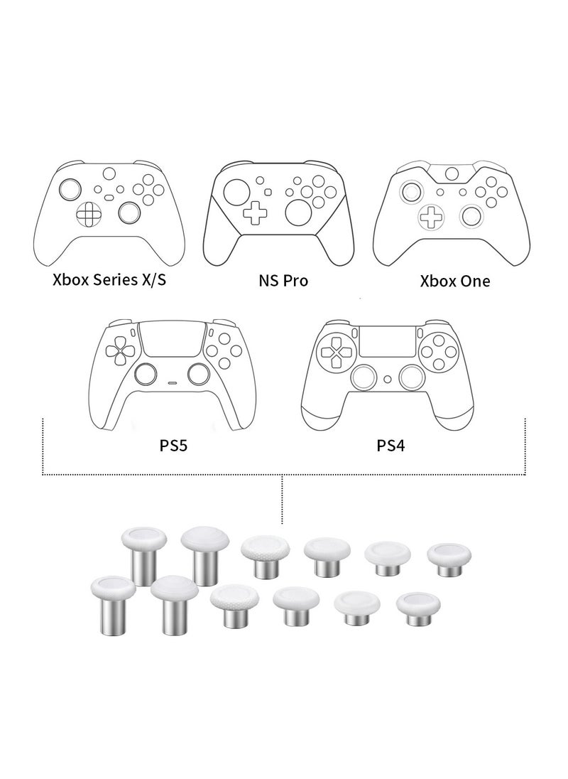 Replacement Thumbsticks for PS4/PS5 Xbox One S/X  Controllers, Joysticks Repair Kit for Xbox Series S/X/NS-Pro