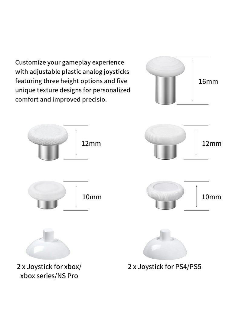 Replacement Thumbsticks for PS4/PS5 Xbox One S/X  Controllers, Joysticks Repair Kit for Xbox Series S/X/NS-Pro