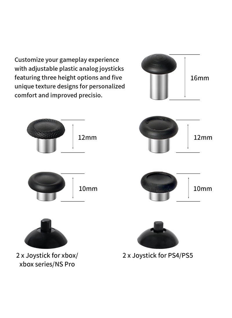 Replacement Thumbsticks for PS4/PS5 Xbox One S/X  Controllers, Joysticks Repair Kit for Xbox Series S/X/NS-Pro