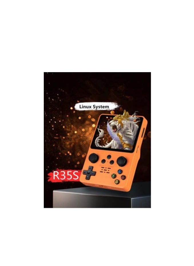 R35S Retro Handheld Game Console with 3.5 Inch IPS HD Display, Linux System, 64GB Inbuilt Games – Compact Pocket Video Game (White)