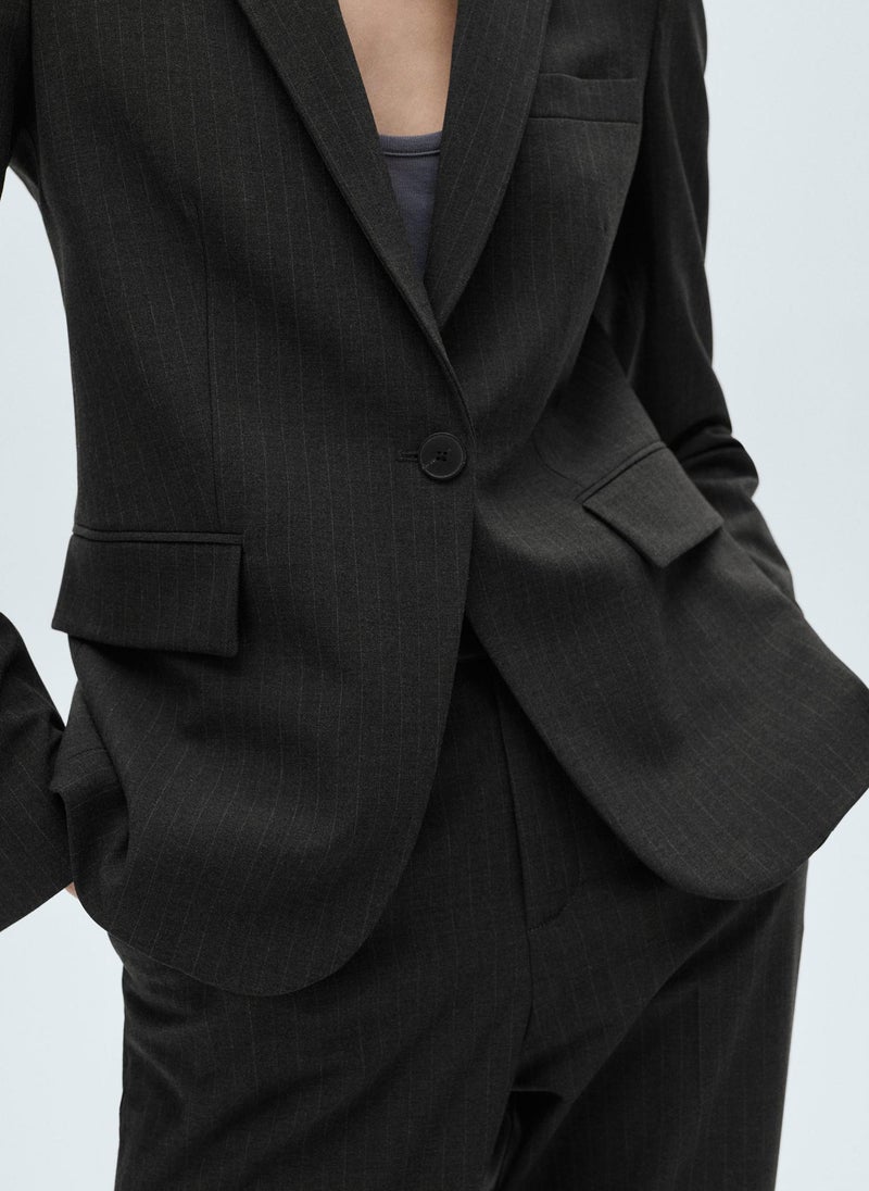 Essential Pinstripe Suit Blazer