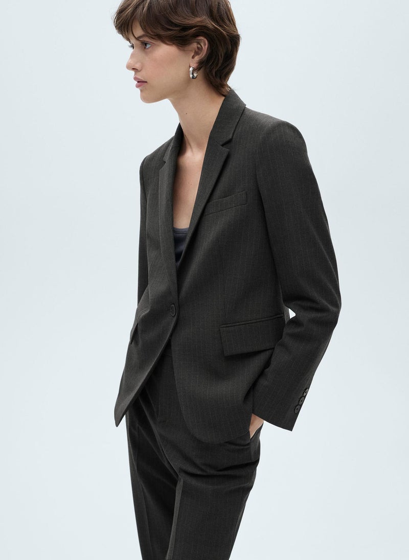 Essential Pinstripe Suit Blazer