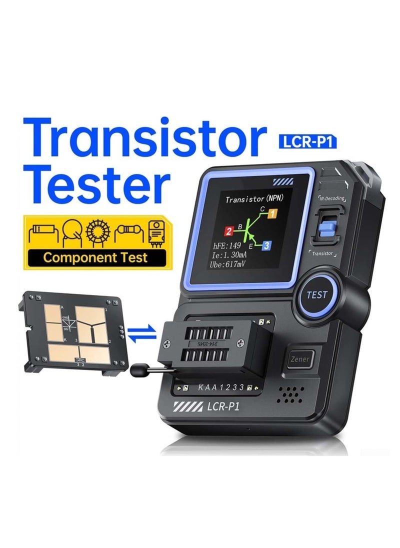 LCR-P1 Transistor Tester, Diode Triode Capacitor Resistance, LCR ESR Meter MOSFET NPN PNP SMD Multifunction Tester