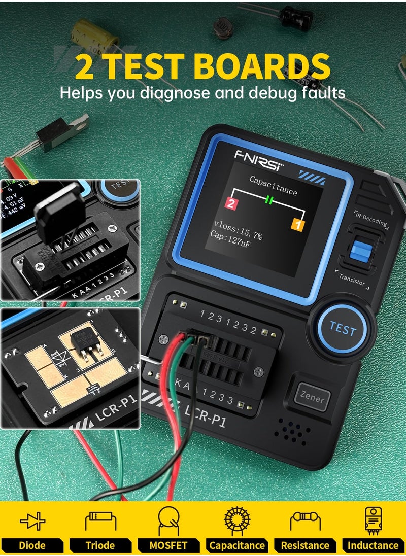 LCR-P1 Transistor Tester, Diode Triode Capacitor Resistance, LCR ESR Meter MOSFET NPN PNP SMD Multifunction Tester