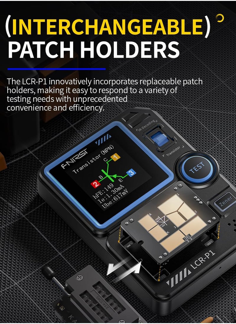 LCR-P1 Transistor Tester, Diode Triode Capacitor Resistance, LCR ESR Meter MOSFET NPN PNP SMD Multifunction Tester