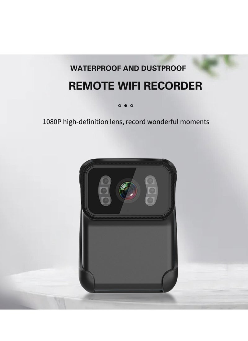 1080P Video Camera Wireless WiFi Action Camera Nigh Vision Daily Waterproof Built-in Battery Microphone with Backside Clip