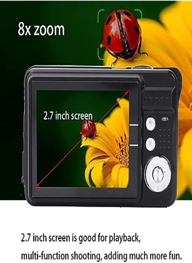 2.7 Inch Tft 18Mp 8X Zoom Digital Camera Mini Anti-Shake Full HD Digital Video Camera