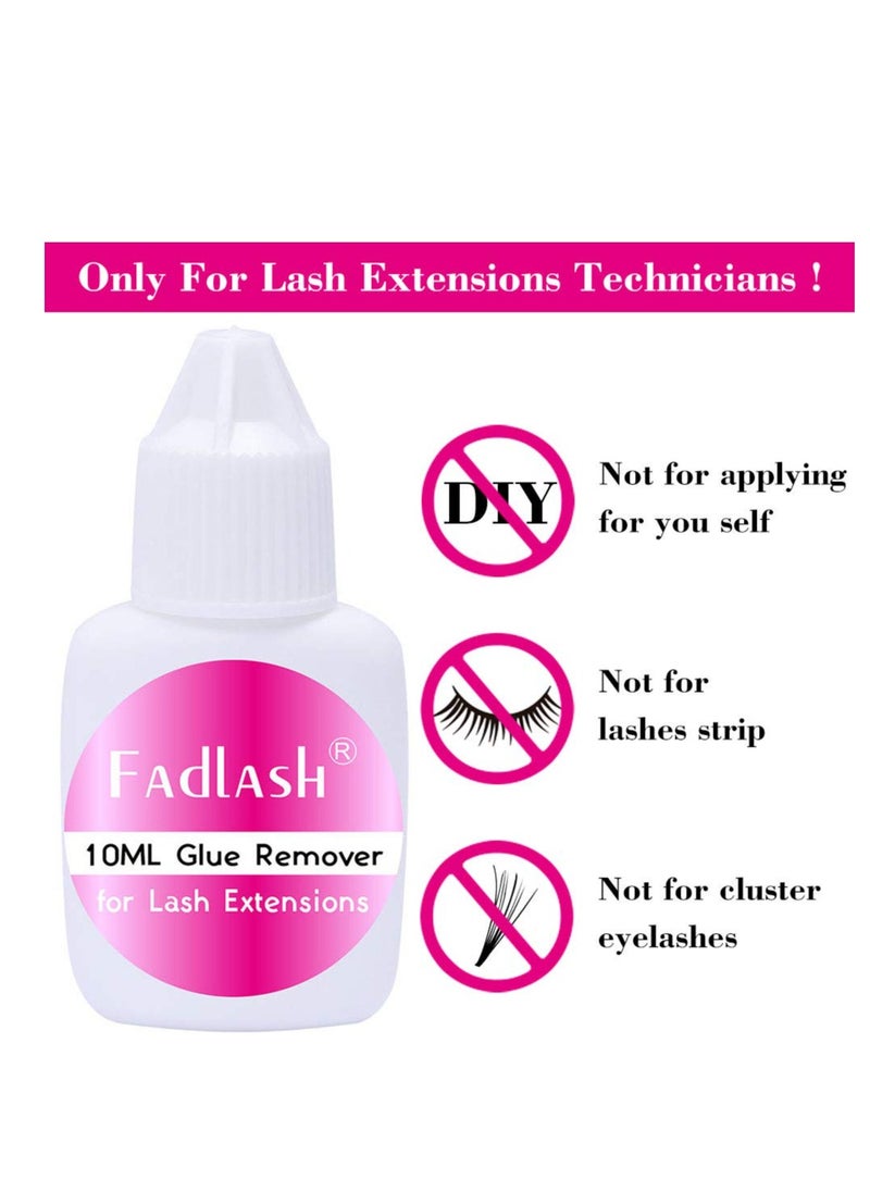 Eyelash Extension Remover Non-irritating Lash Remover for Lash Extensions Fast Action Dissolves Eyelash Remover FADLASH Eyelash Extensions Glue Remover 10ml Gel Remover for Eyelash Extensions