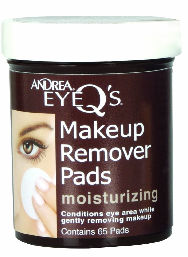 Andrea Eye Q's Moisturizing Eye Makeup Remover Pads, 65-Count (Pack of 3)